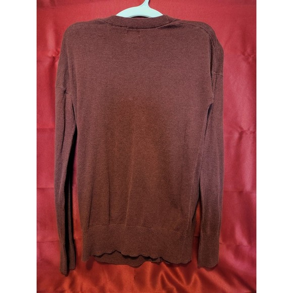 Mossimo Cardigan T Shirt Women's M Tunic Red Long Sleeve Lightweight 100% cotton - Picture 5 of 5